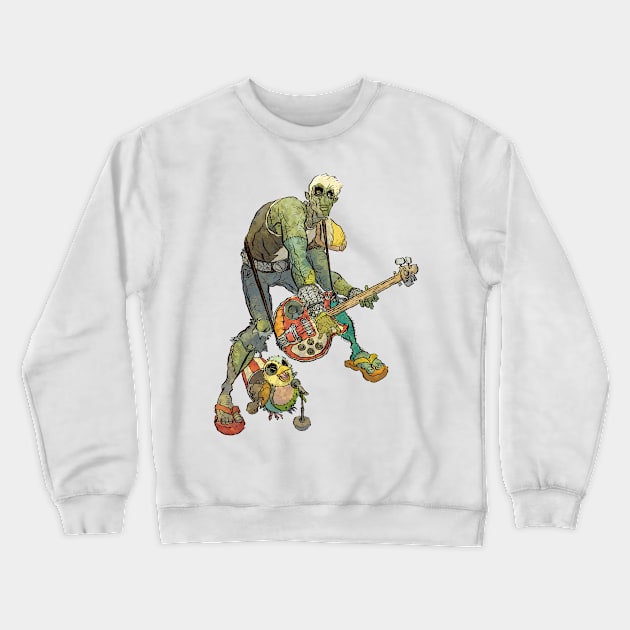 Frankenbass Frankenbird Crewneck Sweatshirt by jesse.lonergan